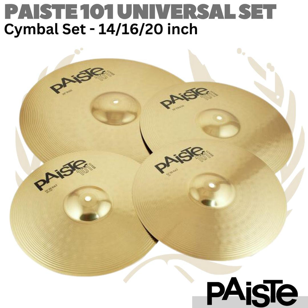 PAISTE 101 UNIVERSAL Cymbal Set | Simbal Brass 14", 16", 20" inch