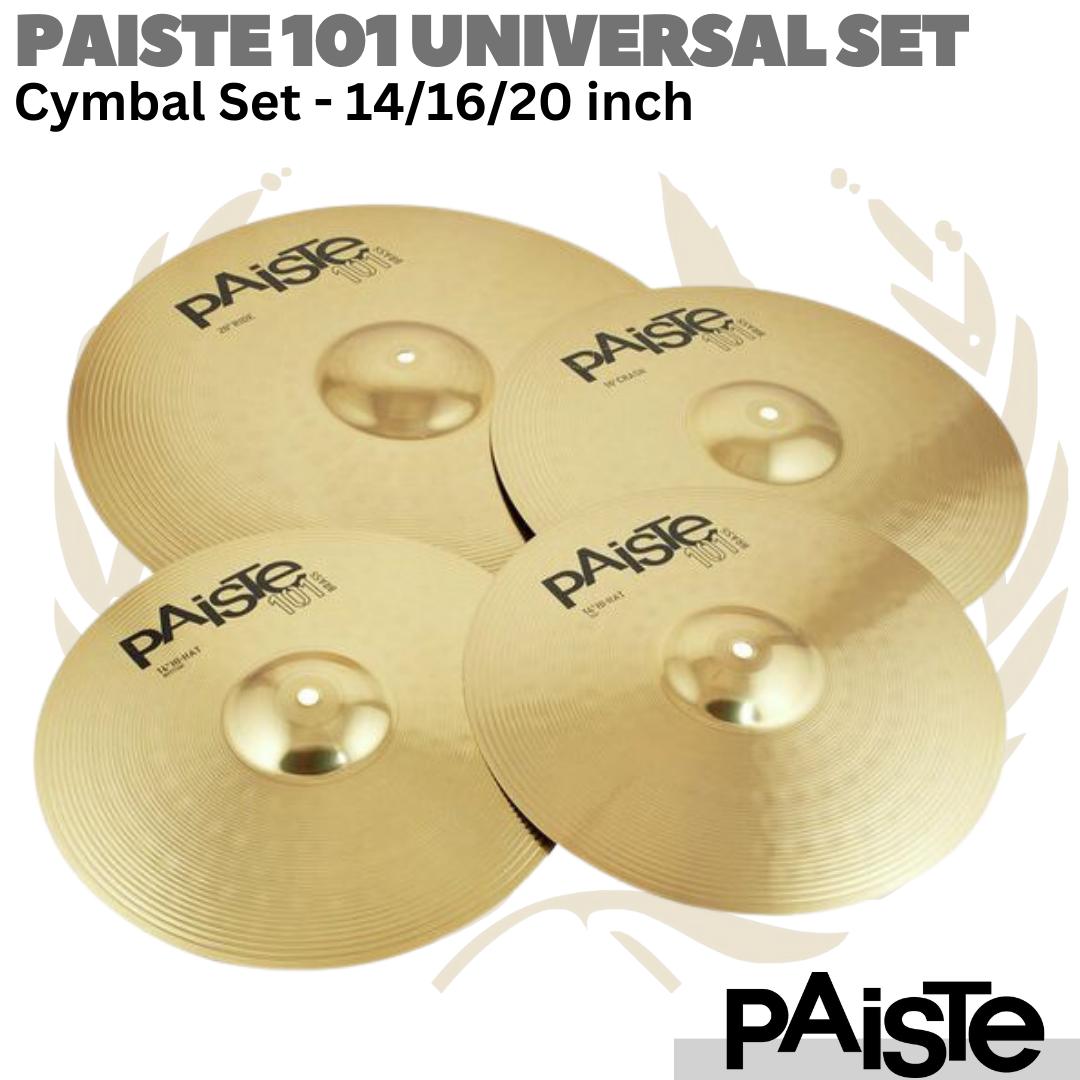 PAISTE 101 UNIVERSAL Cymbal Set | Simbal Brass 14", 16", 20" inch