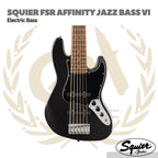 Squier Affinity Series Jazz Bass VI 6 Strings Bass Guitar, Indian Laurel FB | Gitar Bass Elektrik 6 Senar
