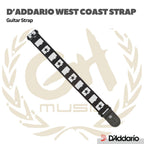 D'addario West Coast Guitar Strap - Strep Gitar