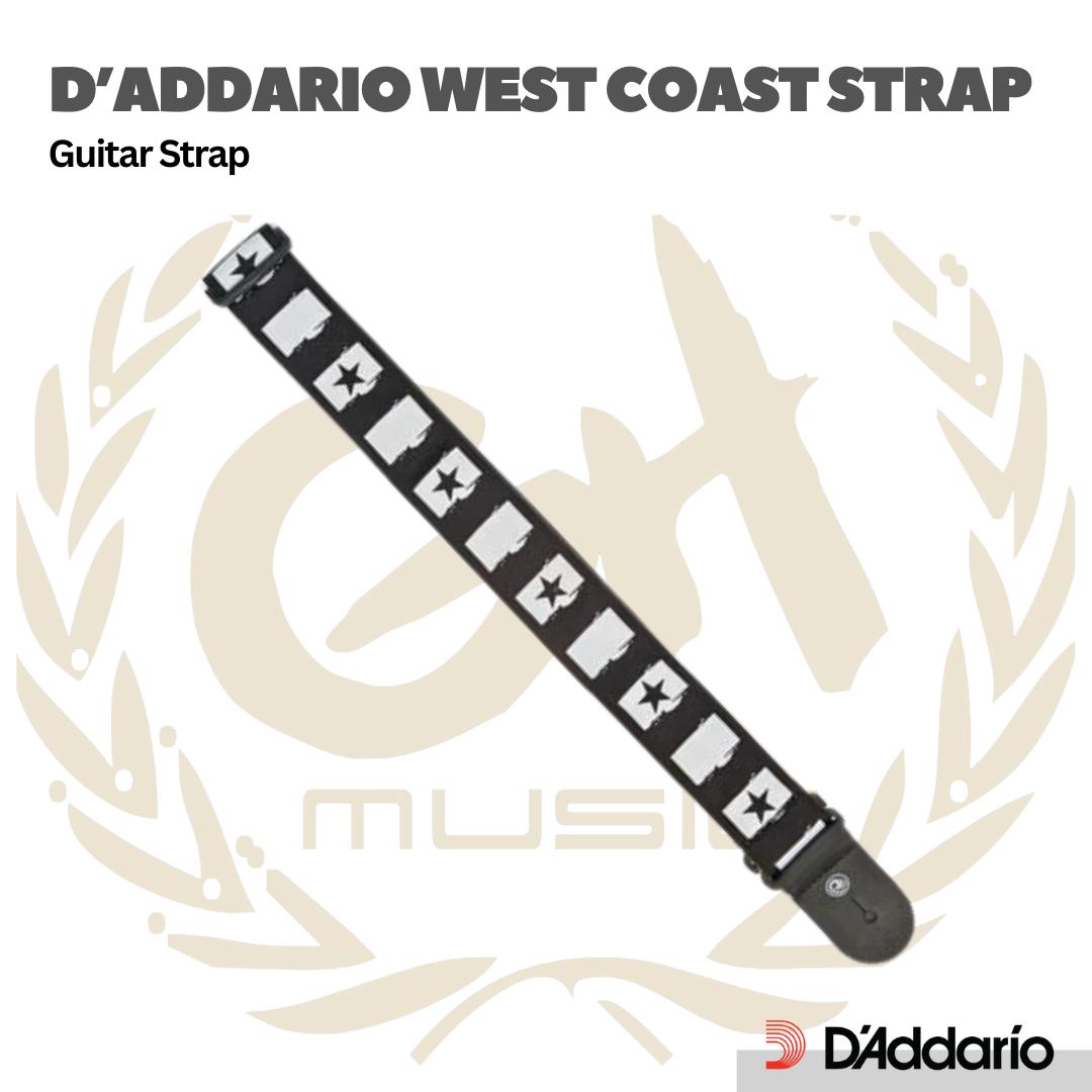 D'addario West Coast Guitar Strap - Strep Gitar