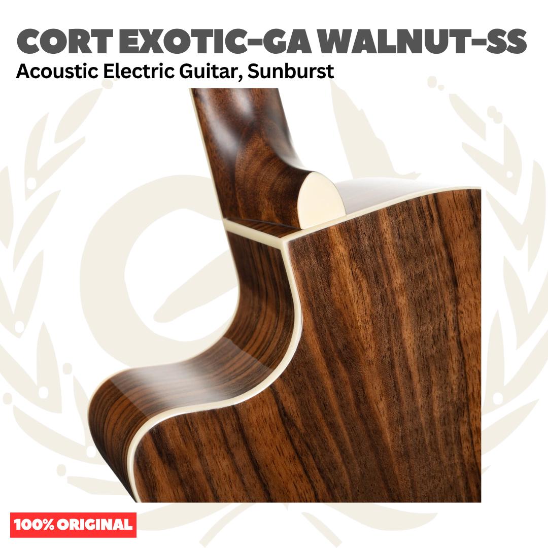 Cort Exotic-GA Walnut Sunburst Acoustic Electric Guitar