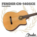 Fender CN-140SCE Nylon Classical Guitar w/Case - Gitar Klasik Nilon