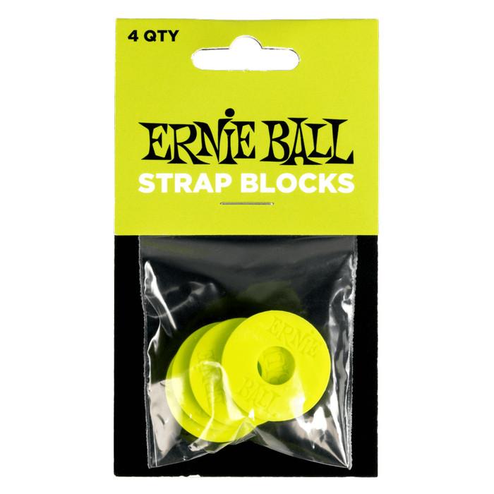 ERNIE BALL RUBBER STRAP BLOCKS 4 Packs | Pelindung Strap Gitar Bass