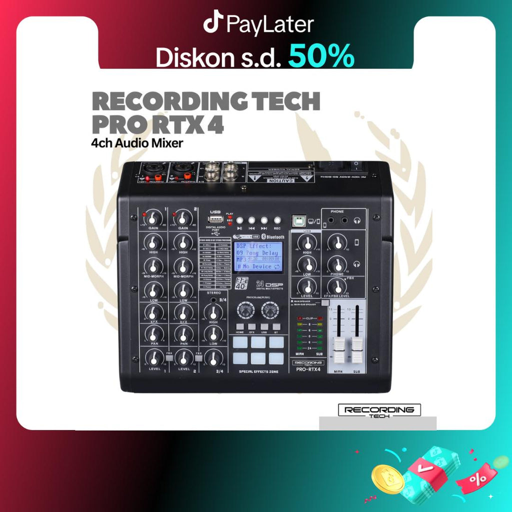 Recording Tech Pro RTX4 4-Channel Audio Mixer