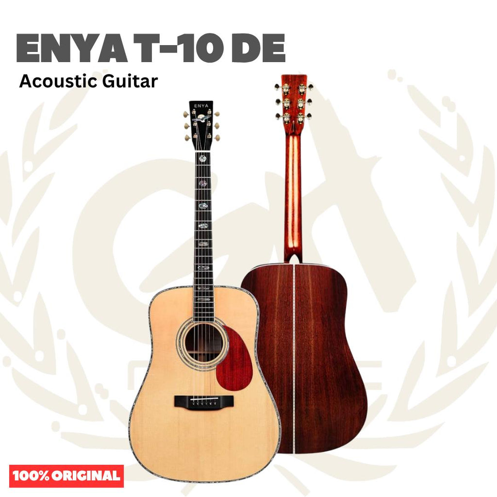 Enya T-10 DE Acoustic Dreadnought Guitar - Gitar Akustik T10 DE