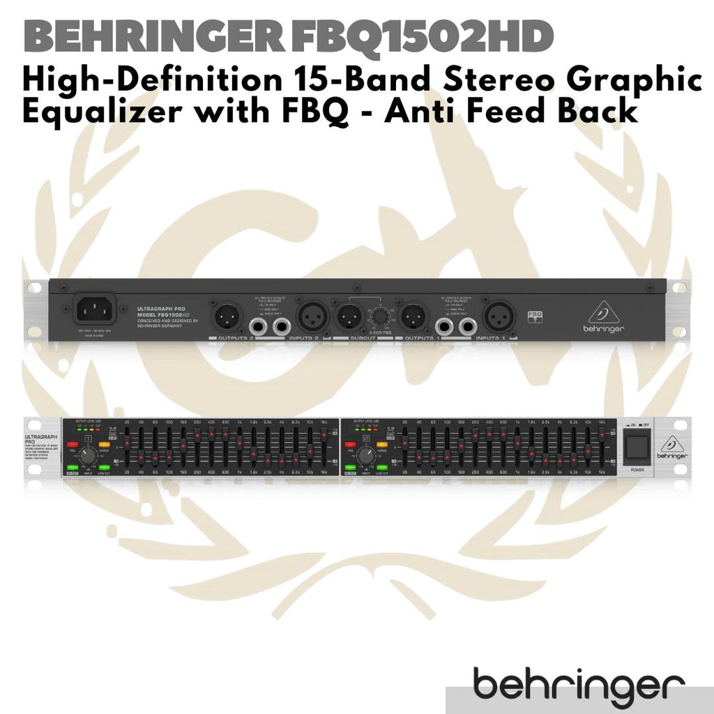 BEHRINGER ULTRAGRAPH PRO FBQ1502HD 15 Band Graphic Equalizer with FBQ