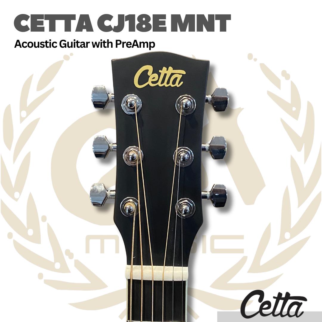 Cetta CJ18E Acoustic Guitar with Pre-Amp - Gitar Akustik Elektrik CJ18E dengan PreAmp