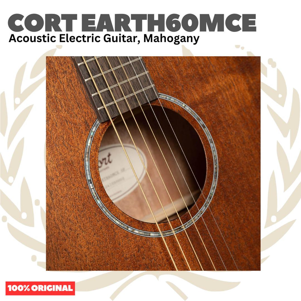 Cort Earth 60 MCE Acoustic Electric Guitar - Gitar Akustik Elektrik Earth60MCE | Earth 60MCE Original Asli