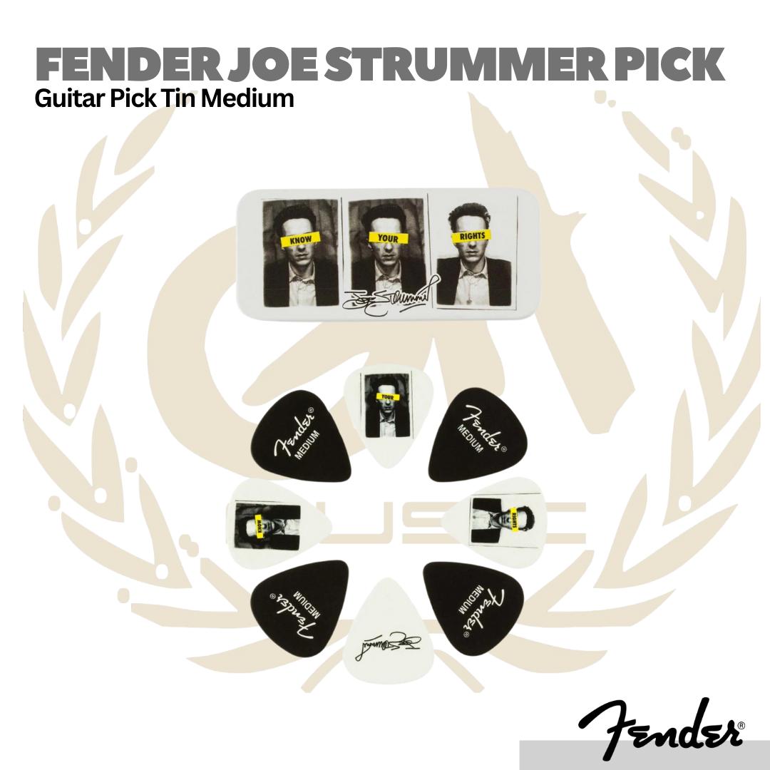 Fender Joe Strummer Pick Tin, Medium, 8-Pack - Pick Gitar Bass