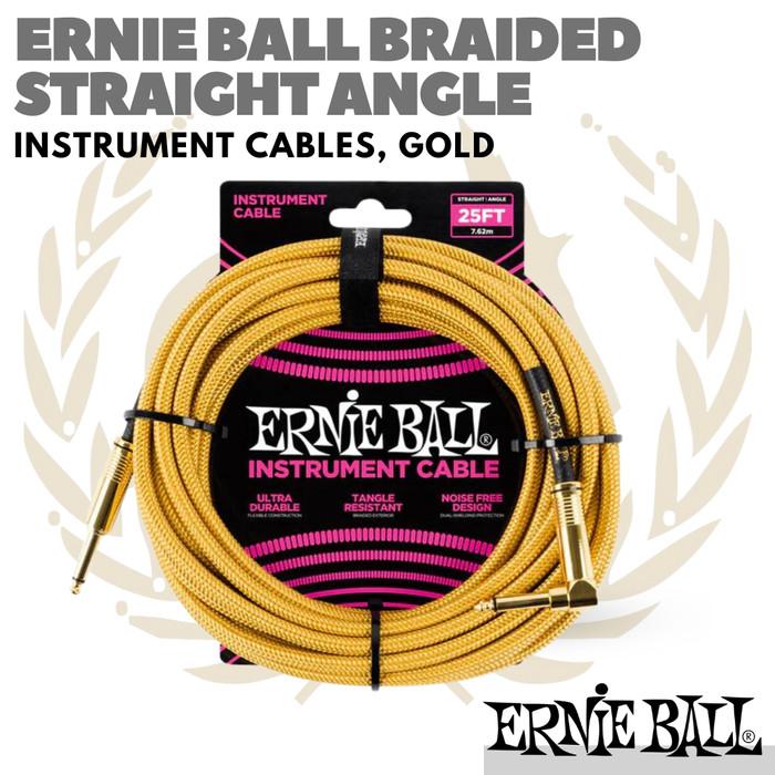 ERNIE BALL BRAIDED Straight Angle Instrument Cable | Kabel Jack Gitar