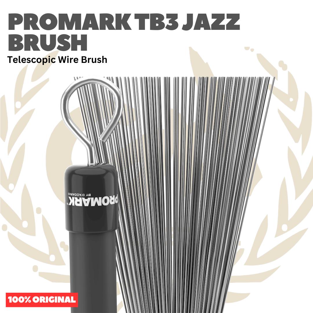 PROMARK TB3 Jazz Brush Telescope Wire Brush - Stik Brass Snare Stick Kawat Jazz Original Asli