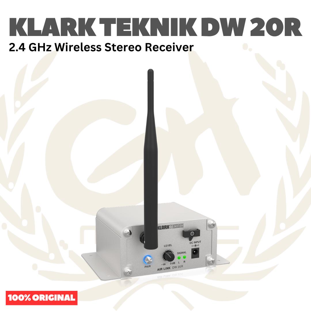 Klark Teknik DW 20R 2.4 GHz Wireless Stereo Receiver for High-Performance Stereo Audio Broadcasting