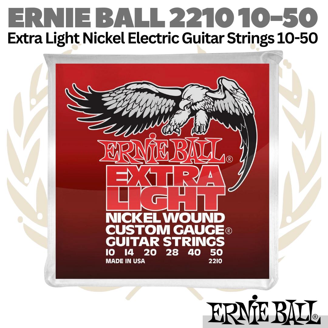 ERNIE BALL 2210 Extra Light Nickel Electric Guitar Strings 10-50 Senar