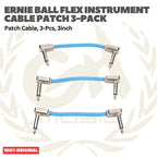 Ernie Ball Flex Instrument Patch Cable, 3, 6 & 12 Inch, 3-Pack - Kabel Patch TS isi 3