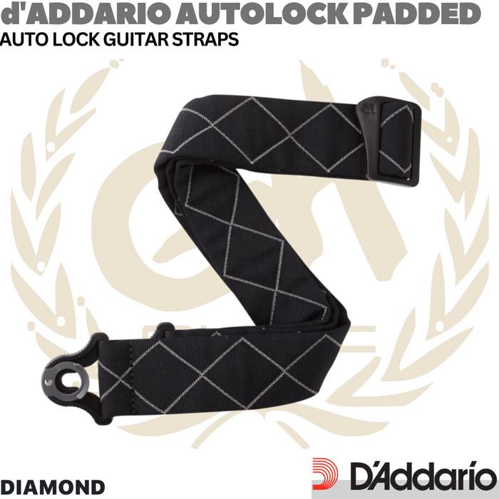 D'ADDARIO Auto Lock Padded Strap | Strap Gitar