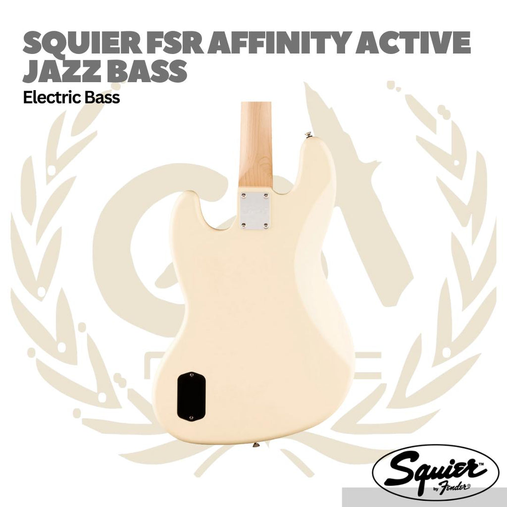 Squier Affinity Series Active Jazz Bass Guitar, Maple FB - Bass Elektrik