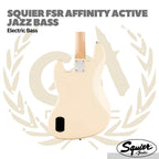 Squier Affinity Series Active Jazz Bass Guitar, Maple FB - Bass Elektrik