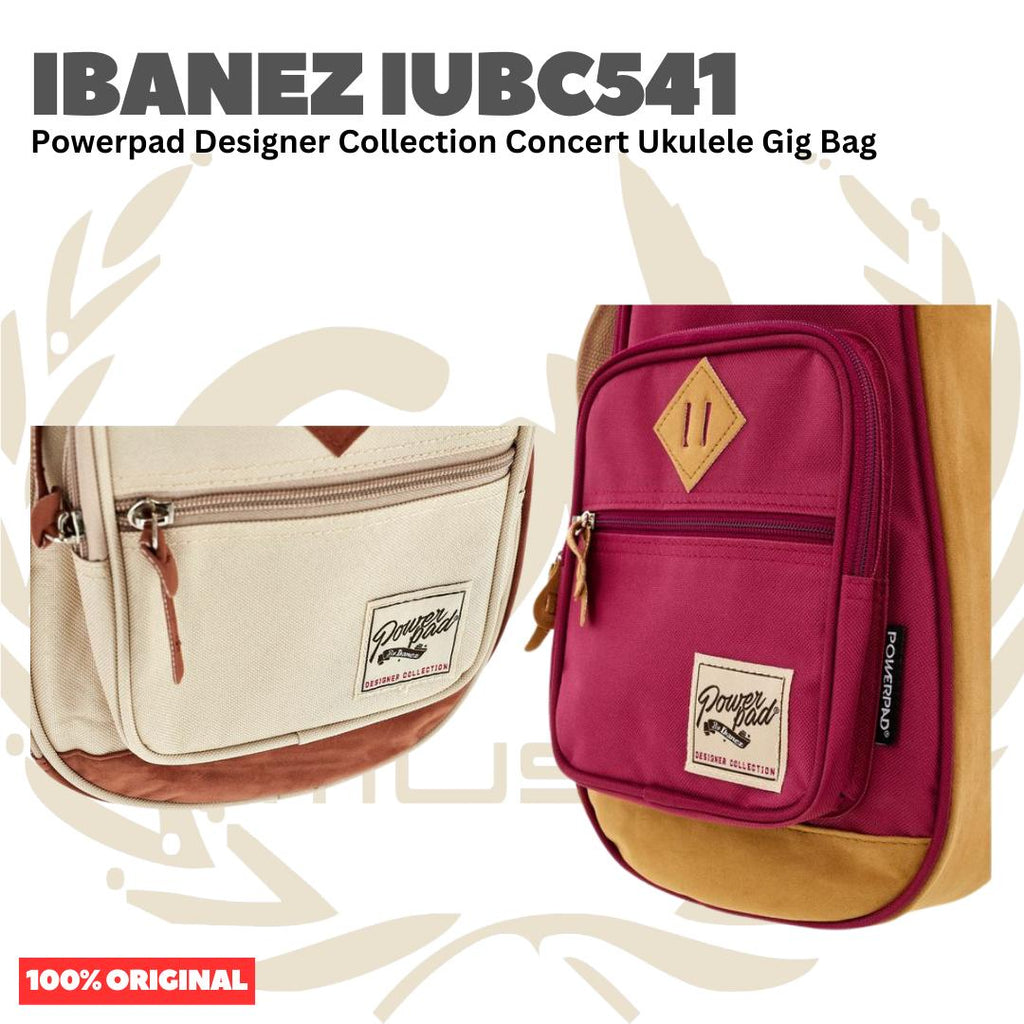 Ibanez IUBC541 Powerpad Designer Collection Gig Bag for Concert Ukulele - Tas Ukulele Concert Original Asli
