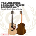 Taylor 210CE Rosewood/Spruce Dreadnought Acoustic Guitar w/Gig Bag - Gitar Akustik Elektrik