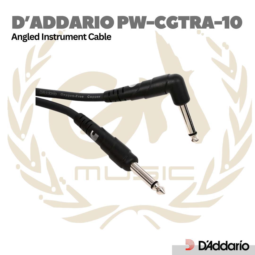 D’ADDARIO PLANET WAVES PW-CGTRA-10 ANGLED SINGLE CONDUCTOR INSTR CABLE 10FT
