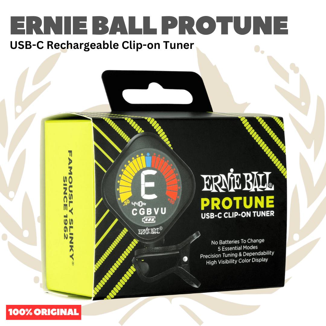 Ernie Ball P09627 ProTune USB-C Rechargeable Clip-on Tuner - Tuner Gitar Bass