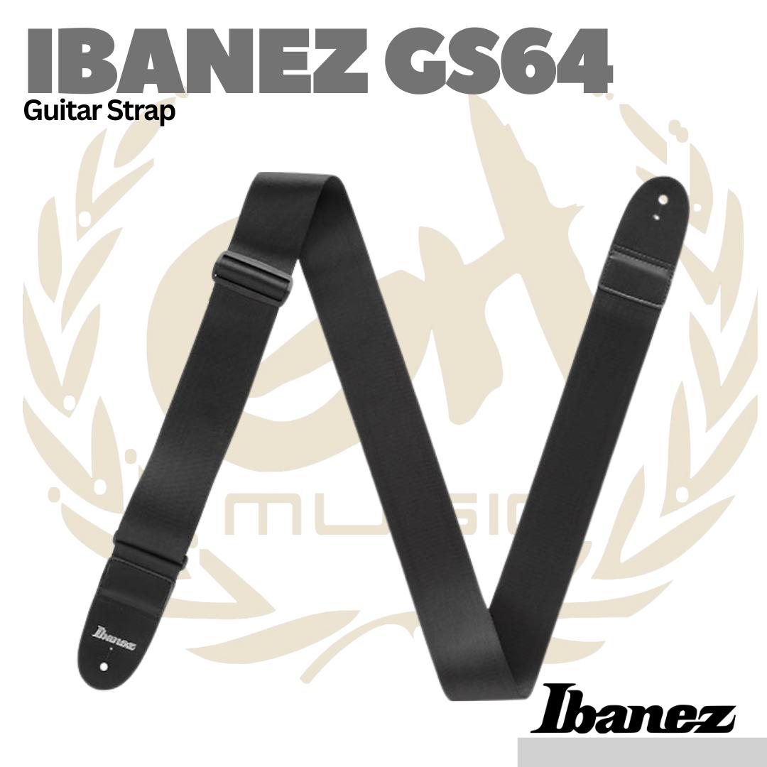 Ibanez GS64-BK Guitar Strap - Strep Gitar Bass