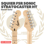 SQUIER FSR Sonic Stratocaster HT Electric Guitar - Gitar Listrik Elektrik Hardtail non Tremolo Original Asli