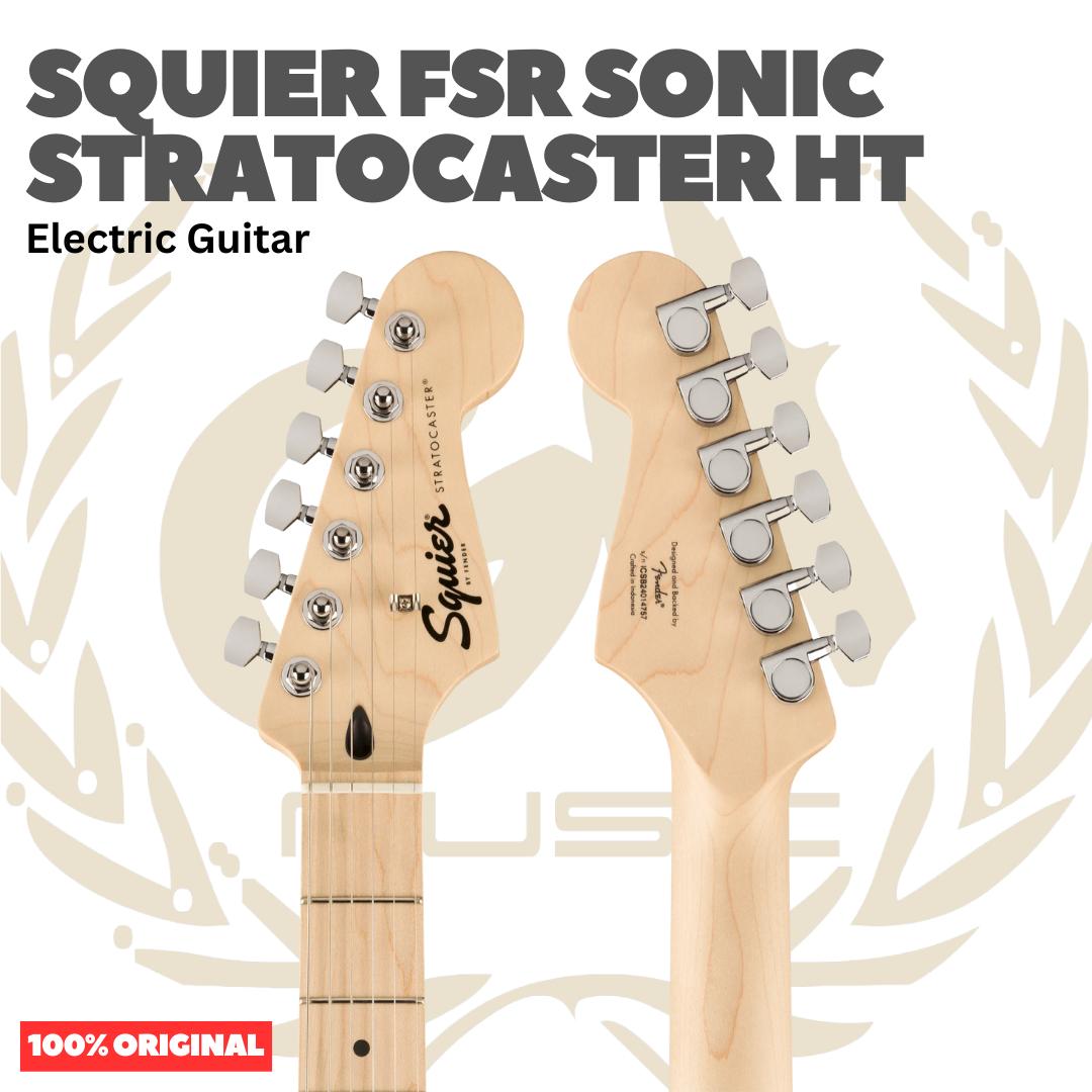 SQUIER FSR Sonic Stratocaster HT Electric Guitar - Gitar Listrik Elektrik Hardtail non Tremolo Original Asli