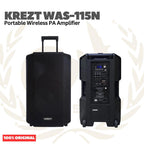 KREZT WAS-115N Portable Wireless PA Amplifier - Portable Speaker Lengkap dengan Mic