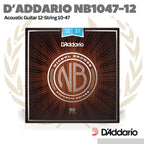 D'addario NB1047-12 Nickel Bronze Acoustic Guitar String - 12 Senar