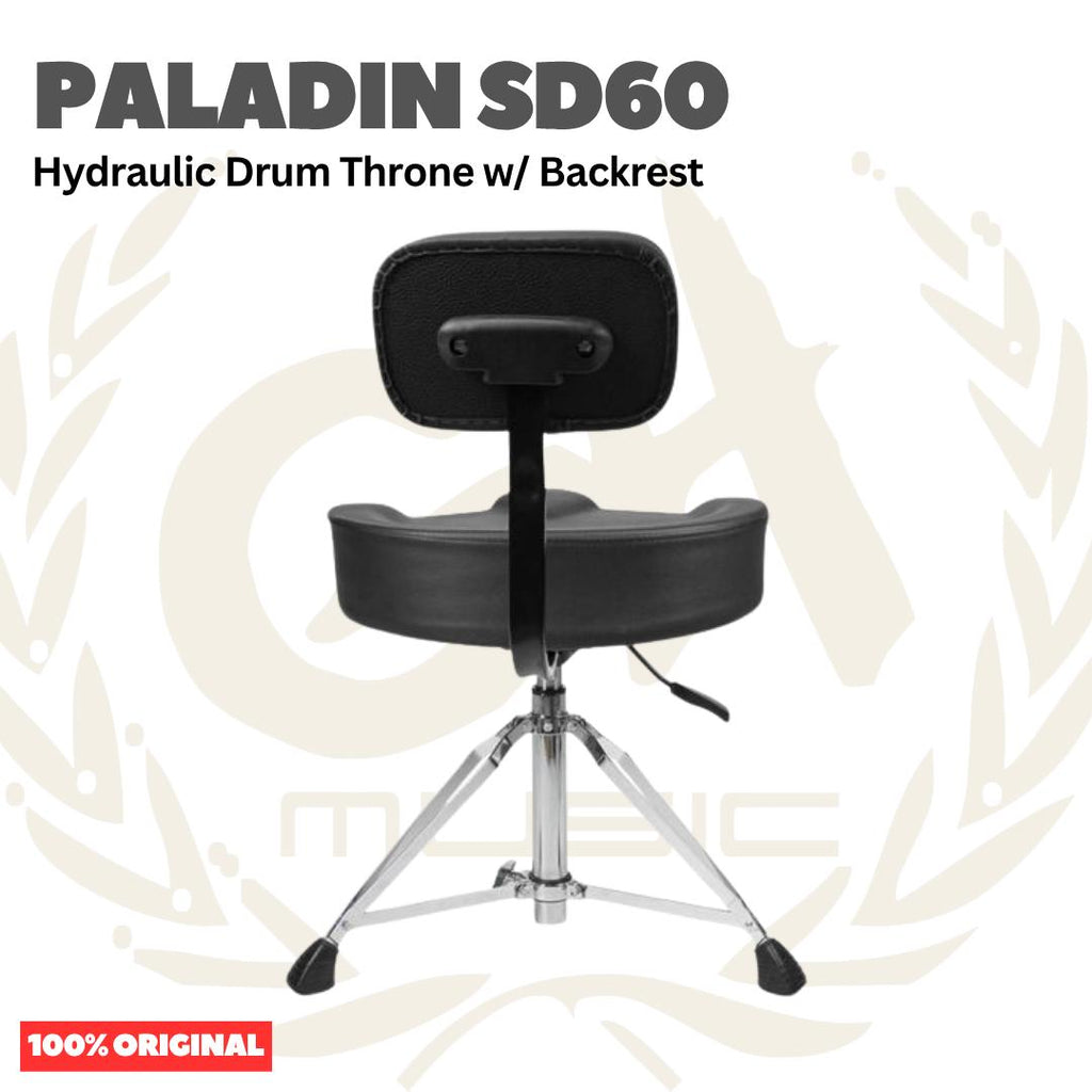 Paladin SD60 Hydraulic Drum Throne w/ Backrest - Kursi Bangku Drum SD-60
