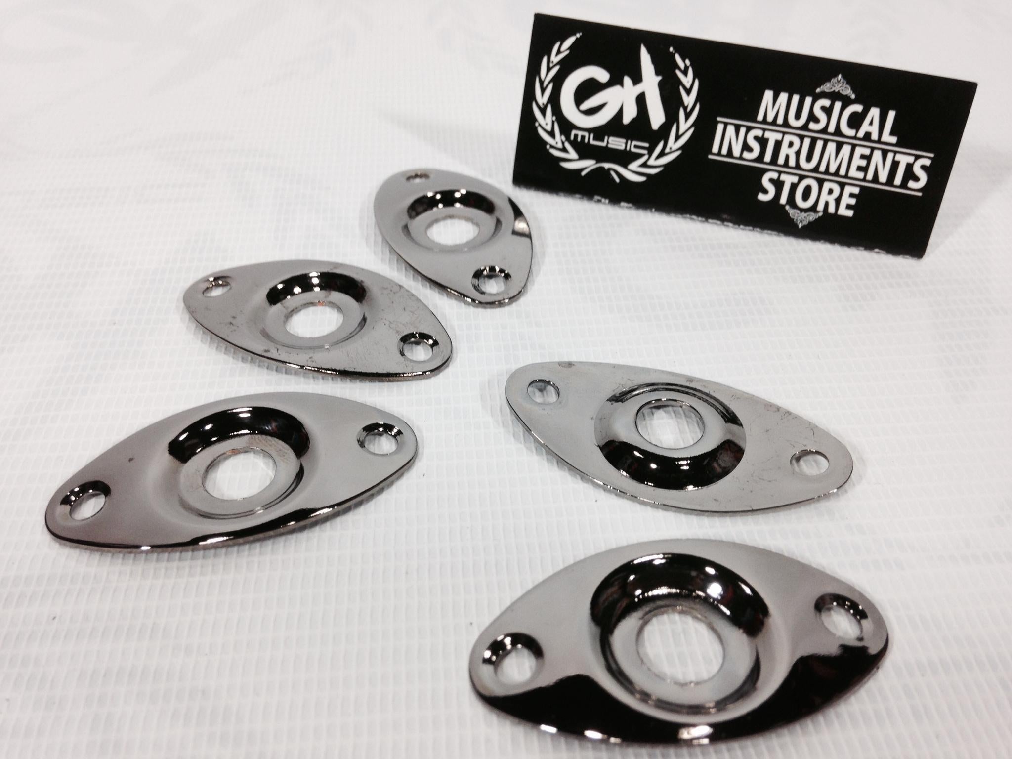 GUITAR JACK PLATE METAL CHROME