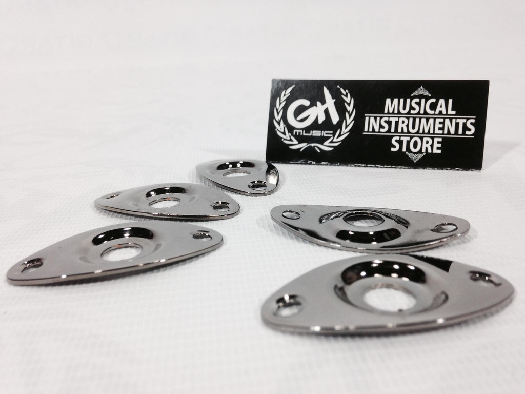 GUITAR JACK PLATE METAL CHROME