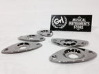 GUITAR JACK PLATE METAL CHROME