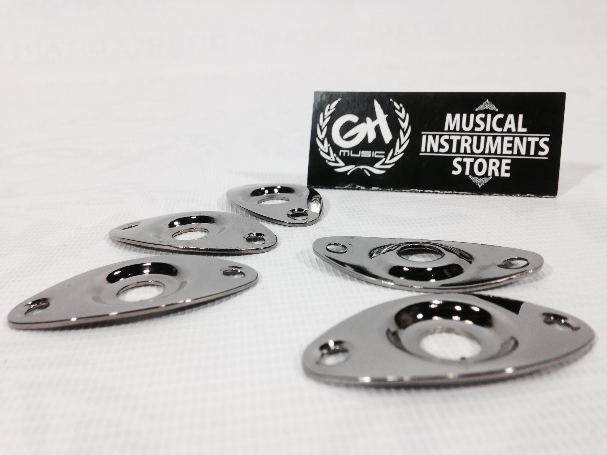 GUITAR JACK PLATE METAL CHROME