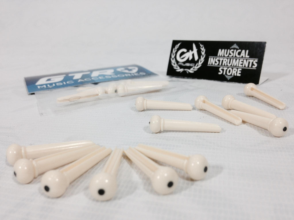 BRIDGE PIN ACCOUSTIC GUITAR (WHITE)