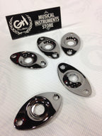GUITAR JACK PLATE METAL CHROME