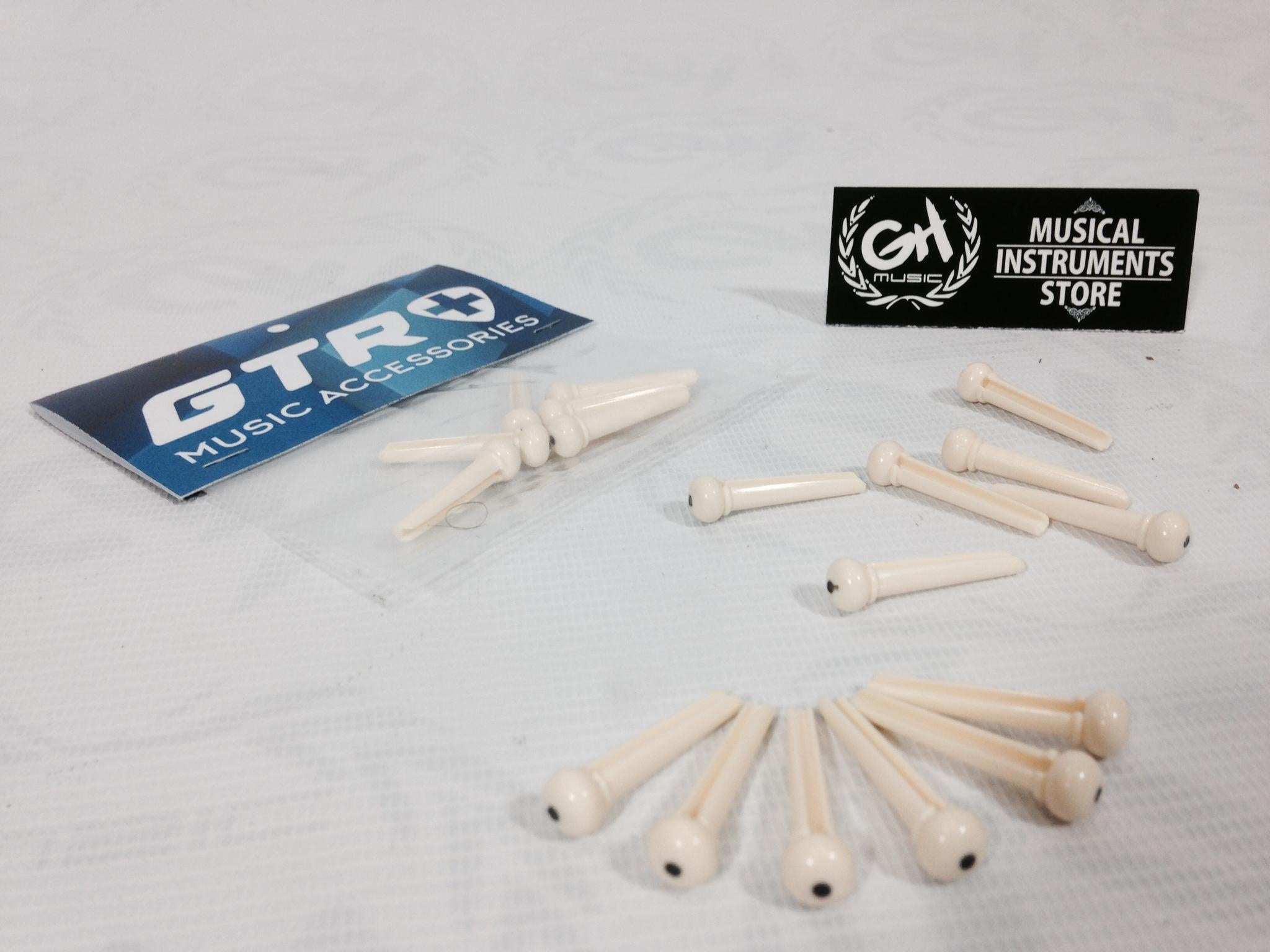BRIDGE PIN ACCOUSTIC GUITAR (WHITE)