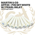 Martin Pin Set With Pearl Inlay Bridge Endpins Inlaid - Akustik Bridge Pin Acoustic APP45 APP42