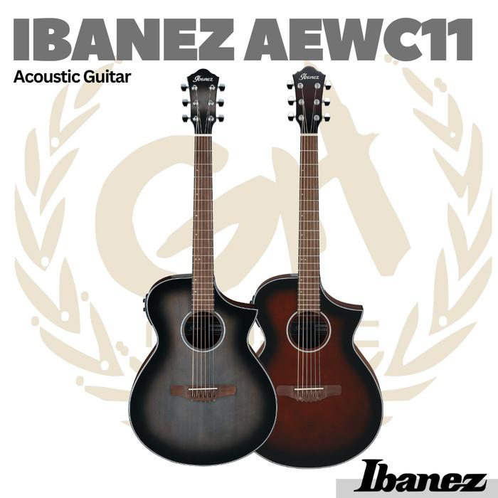 Ibanez AEWC11 Acoustic Guitar - Gitar Akustik Cutaway AEW 11 Original Asli