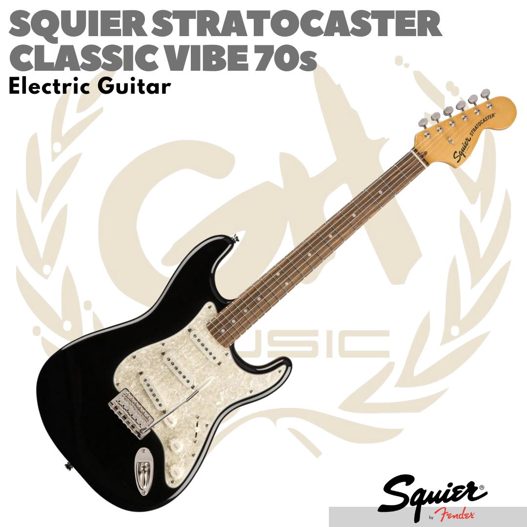 Squier Classic Vibe 70s Stratocaster Electric Guitar, Laurel FB - Gitar Listrik Elektrik
