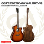 Cort Exotic-GA Walnut Sunburst Acoustic Electric Guitar