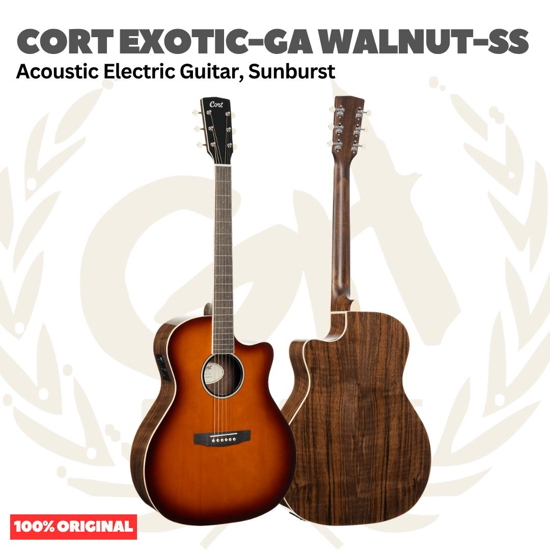 Cort Exotic-GA Walnut Sunburst Acoustic Electric Guitar