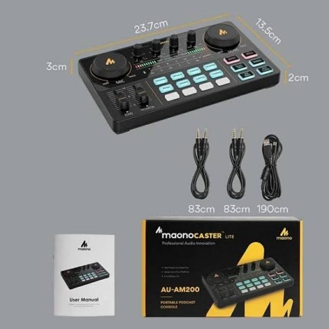 PAKET PODCAST MAONO AM200 PLUS HEADPHONE DAN MIC