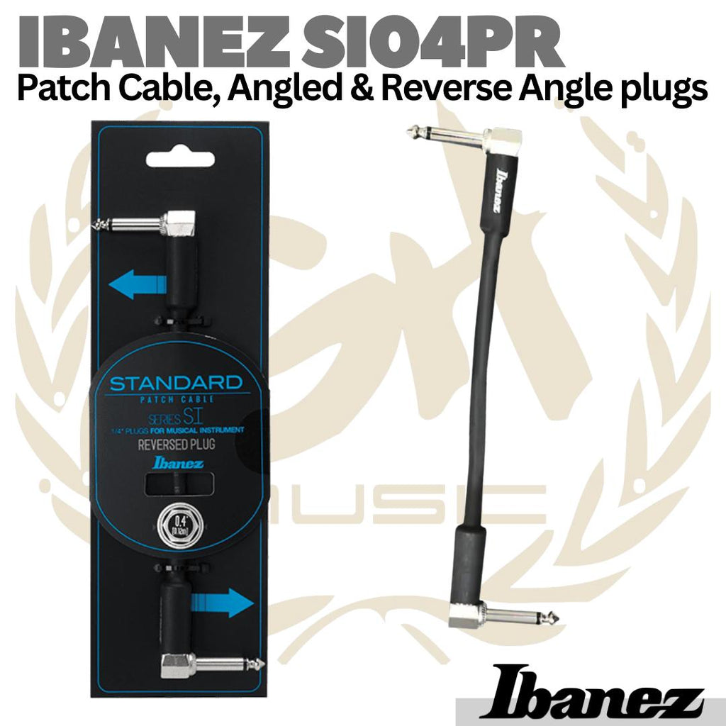 IBANEZ SI04PR Patch Cable, Angled & Reverse Angle plugs 0.4ft Jumper