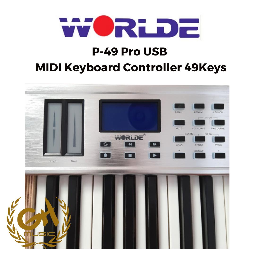 WORLDE P-49 Pro USB MIDI Keyboard Controller 49Key