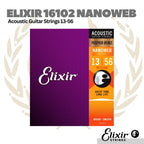 Elixir 16102 13-56 Nanoweb Phosphor Bronze Acoustic Guitar Strings