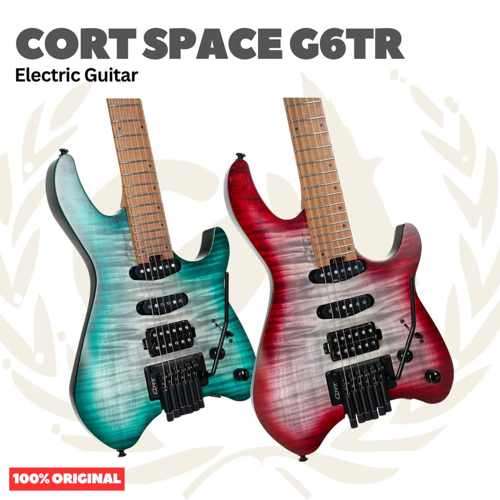 Cort Space G6TR Headless HSS Electric Guitar w/Case - Gitar Listrik Elektrik