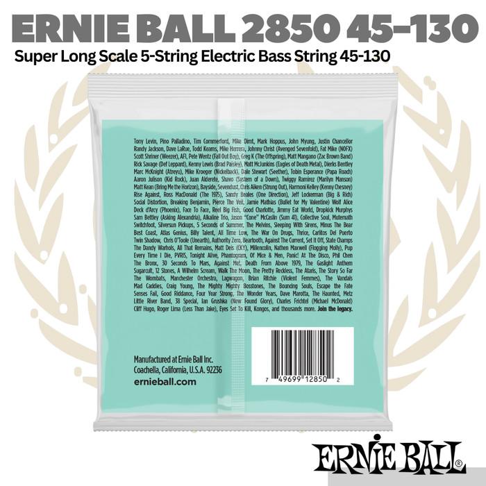 Ernie Ball 2850 Super Long Scale Electric Bass 5 String, 45-130